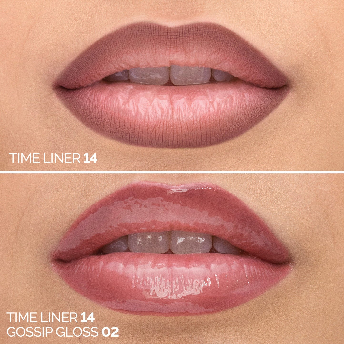GLAZY LIP COMBO – TIME LINER 14 + GOSSIP GLOSS 02