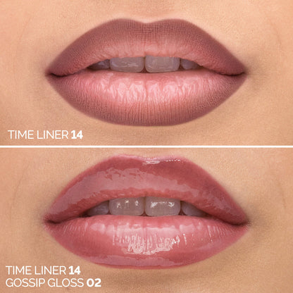 GLAZY LIP COMBO – TIME LINER 14 + GOSSIP GLOSS 02