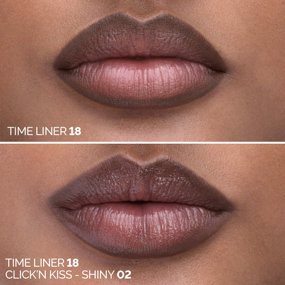 SHINE AND LINE LIP COMBO – TIME LINER 18 + CLICK ‘N KISS SHINY 02
