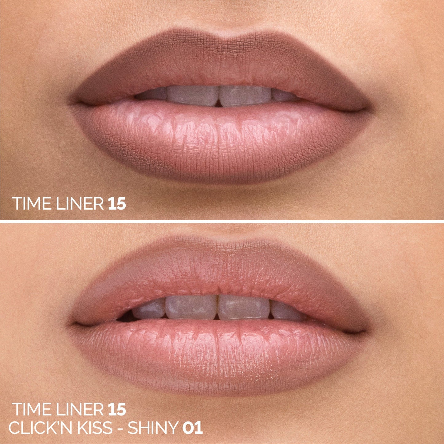 SHINE AND LINE LIP COMBO – TIME LINER 15 + CLICK ‘N KISS SHINY 01